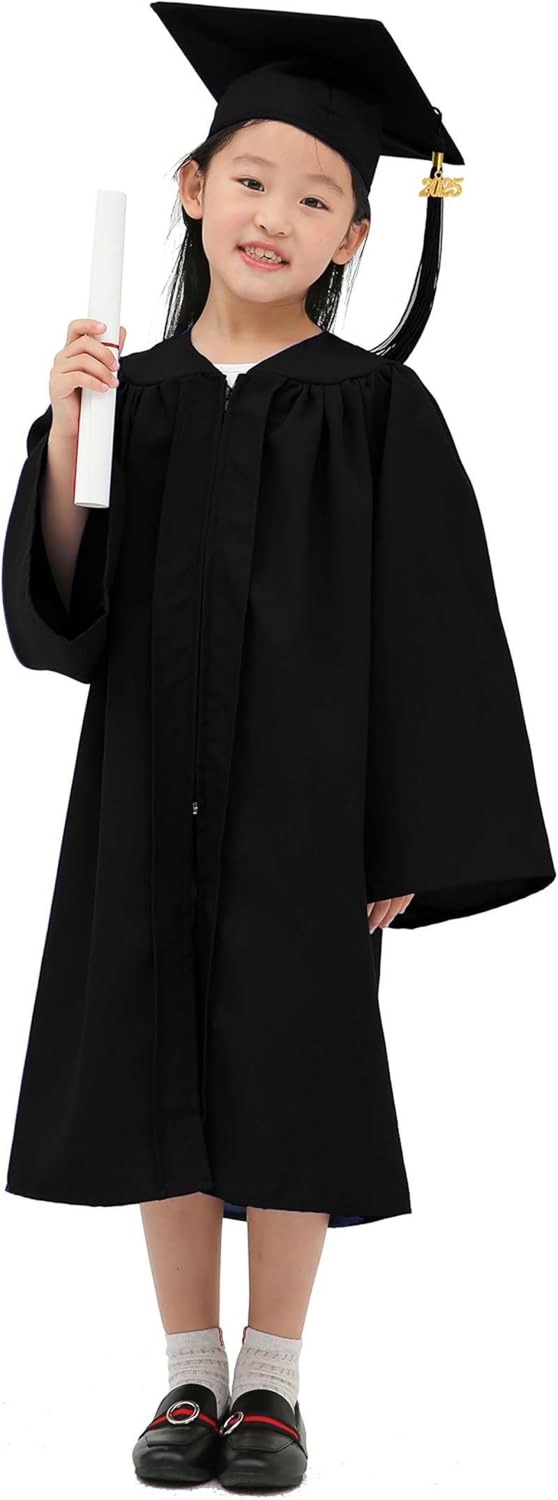 Matte Kindergarten Graduation Gown Cap Set with 2025 Tassel