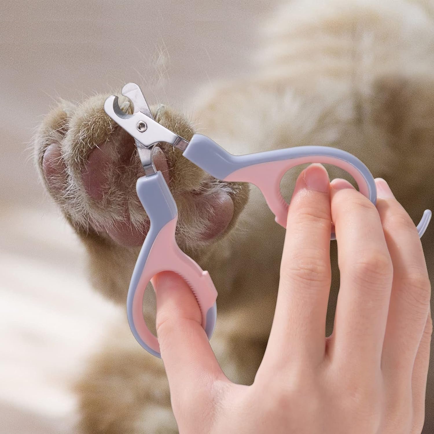 Dog & Cat Pets Nail Clippers with Safety Lock Sturdy Non Slip Handles - Professional Grooming Tool for Large and Small Animals