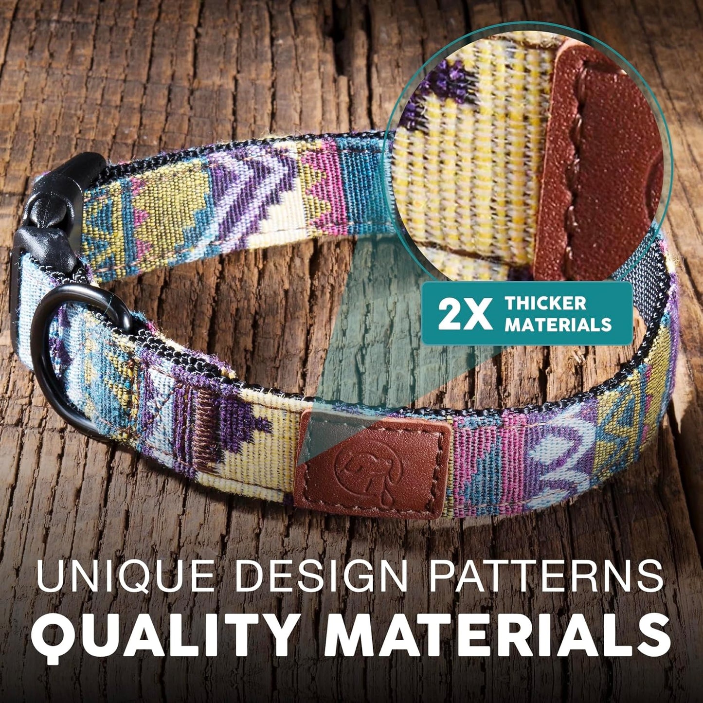 Embark Adventure Dog Collar – Stylish & Durable Nylon Dog Collars for Large Dogs, Comfortable Pet Collar, Collars for Large Breed Dogs with Strong Buckles. Adjustable Big Dog Collars for Large Dogs