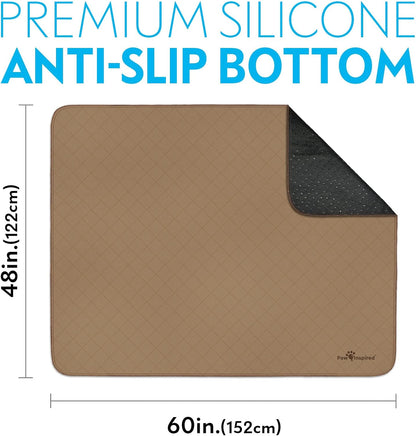 Washable Pee Pads for Dogs | Leakproof, Non-Slip Reusable Puppy Pads for Potty Training, Whelping, Waterproof Mat (48X60 Size, Pack of 1)