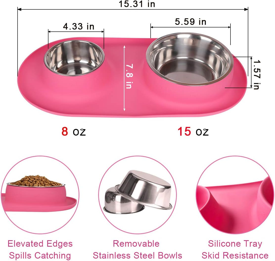 Slow Feeder Dog Bowls Insert, Soft Silicone Slow Eating Puppy Food Bowl for Small Medium Large Breed Dogs,Perfect with Stainless Steel Plastic Glass Ceramic Dog Bowls
