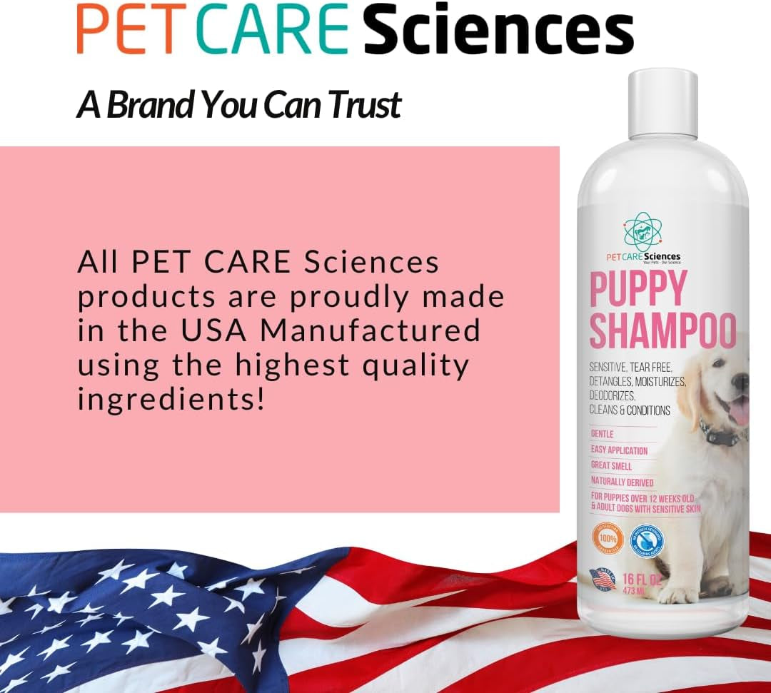 1 Gallon Tearless Puppy Shampoo and Conditioner - Anti-Itch Dog Shampoo Sensitive Skin - Coconut Oil Oatmeal Pet Shampoo for Puppies - Made in the USA