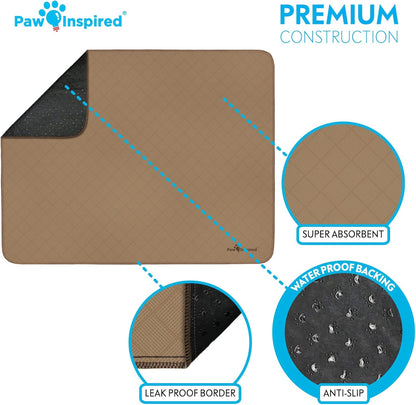 Washable Pee Pads for Dogs | Leakproof, Non-Slip Reusable Puppy Pads for Potty Training, Whelping, Waterproof Mat (48X60 Size, Pack of 1)