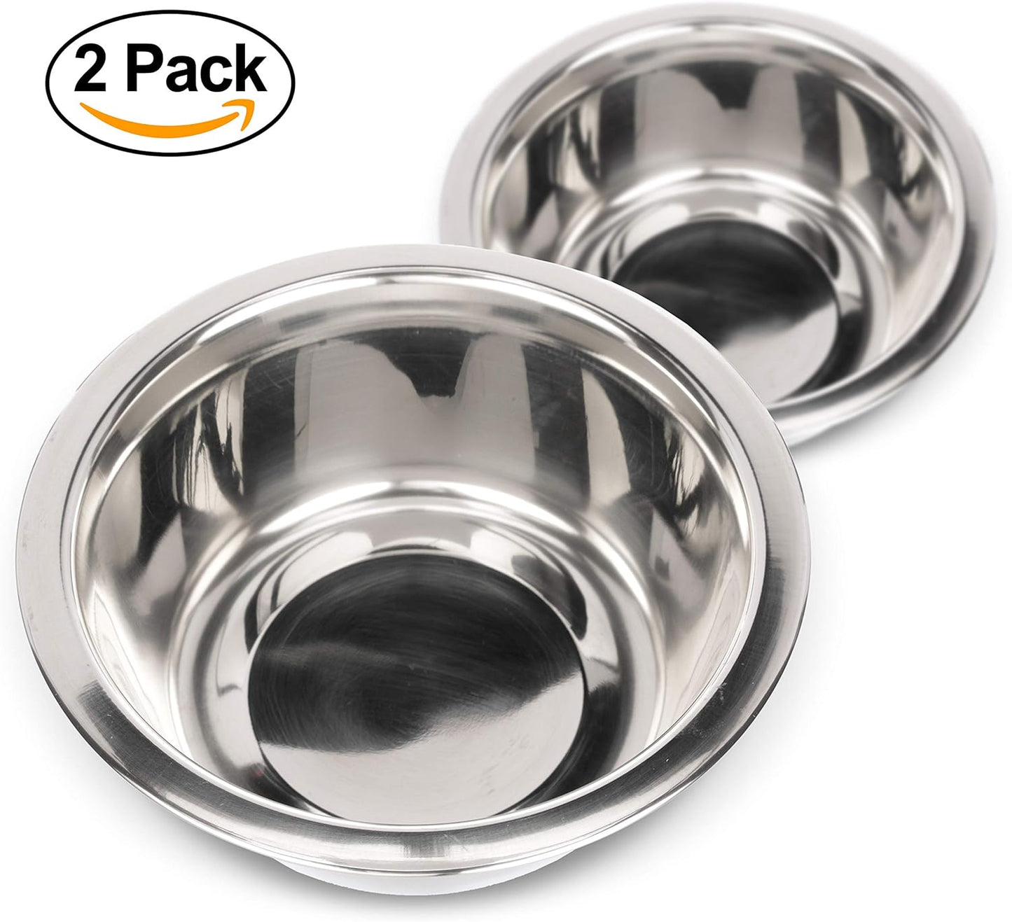 1.5 Cup (12 Oz.) Stainless Steel Dog Bowls, Set of 2 Neater Feeder Replacement Bowls (Cat/Small Models), Dog Food Bowl & Water Bowl, Dishwasher Safe Metal Dish for Cats & Small Dogs